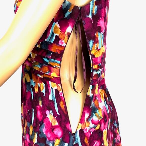 Jones New York Dress Women's 4 Floral Multicolor Sleeveless A-Line Dress Bold - Picture 2 of 5